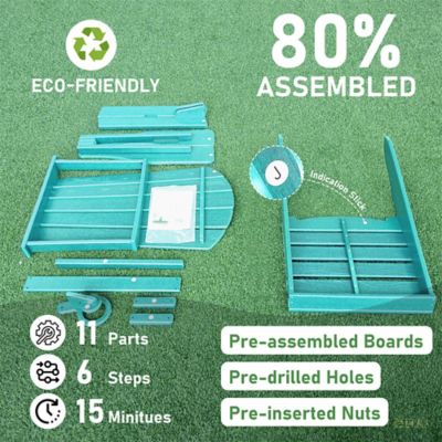 Image showing  HDPE Folding Adirondack Chair with Cup Holder,Weather-Resistant, Low Maintenance, Supports up to 400 lb., 4 Pack