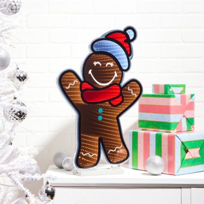Image showing  SmileyWorld Holiday Gingerbread Man Ekkolight 24 in. H