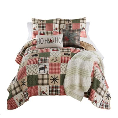 Donna Sharp Holly Forest Holiday Pieced Cotton Quilt Set