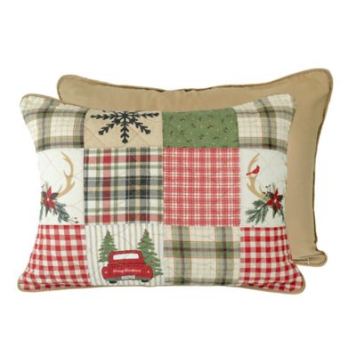 Image showing  Holly Forest Holiday Pieced Cotton Quilt Set