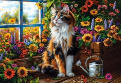Image showing  Blooming Cat Meditation 1000 pc. Jigsaw Puzzle