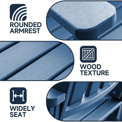 Image showing  HDPE All-Weather Outdoor Rocking Chair, Porch Deck Rocker