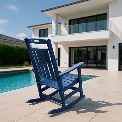 Image showing 6 th Upland HDPE All-Weather Outdoor Rocking Chair, Porch Deck Rocker