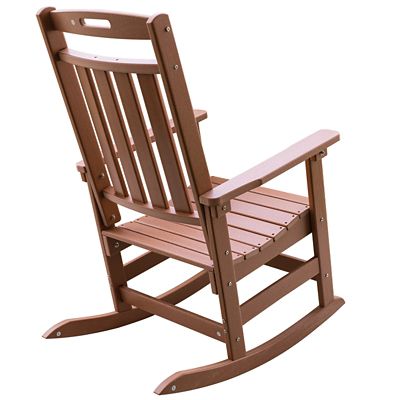 Image showing  HDPE All-Weather Outdoor Rocking Chair, Porch Deck Rocker
