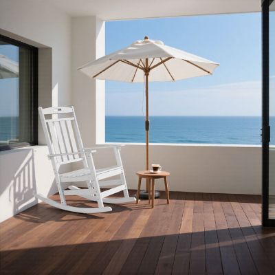 Image showing  HDPE All-Weather Outdoor Rocking Chair, Porch Deck Rocker