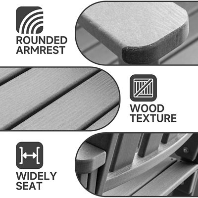 Image showing  HDPE All-Weather Outdoor Rocking Chair, Porch Deck Rocker,2 Pack