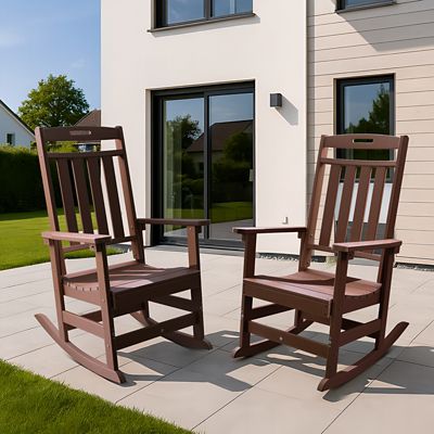 Image showing 1 th Upland HDPE All-Weather Outdoor Rocking Chair, Porch Deck Rocker, 2 pk.