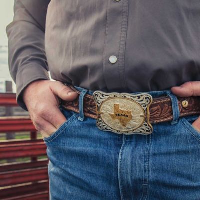 Image showing  The Cattlemen Buckle with State of Texas