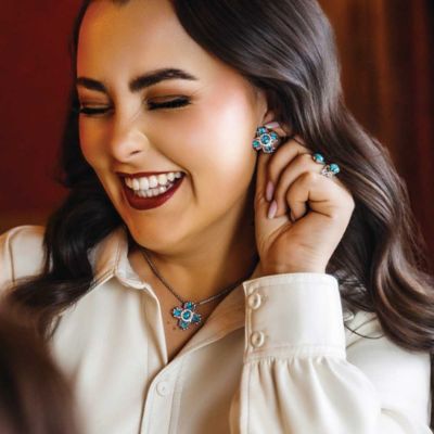 Image showing  Turquoise Blush Earrings