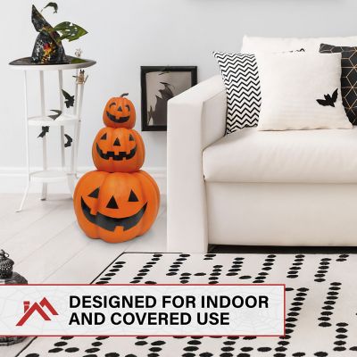 Image showing 1 th Haunted Hill Farm 29 in. 3 Stacking Pumpkins Blow Mold with Lights