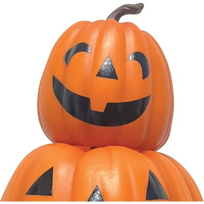 Image showing 8 th Haunted Hill Farm 29 in. 3 Stacking Pumpkins Blow Mold with Lights