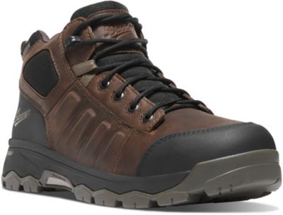 Image showing 0 th Danner Men's Wheat Ridge 4.5 in. Brown/Olive Aluminum Toe Work Shoes