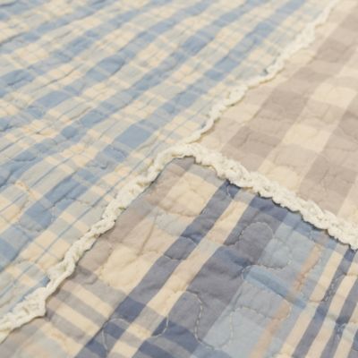 Image showing  Slate Cobblestone Pieced Cotton Quilted Throw