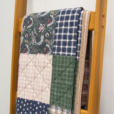 Image showing  Rustic Paisley Pieced Cotton Quilted Throw