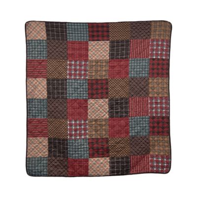 Donna Sharp Appalachia Plaid Pieced Cotton Quilted Throw