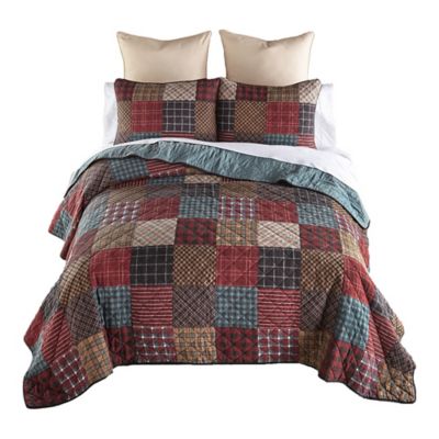 Donna Sharp Appalachia Plaid Pieced Cotton Quilt Set