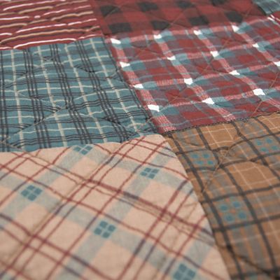 Image showing  Appalachia Plaid Pieced Cotton Quilt Set