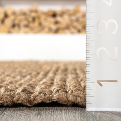Image showing  Ashli Solid Farmhouse Jute Area Rug