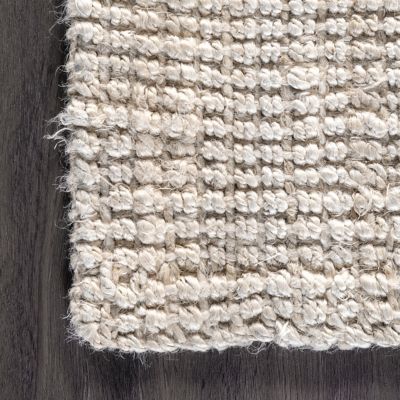 Image showing  Ashli Solid Farmhouse Jute Area Rug