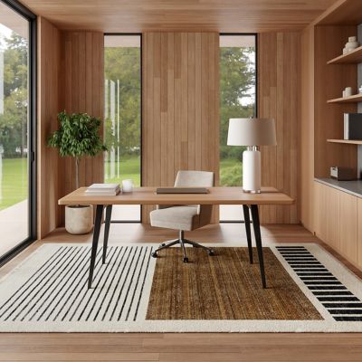 nuLOOM Keeva Modern Striped Fringe Area Rug