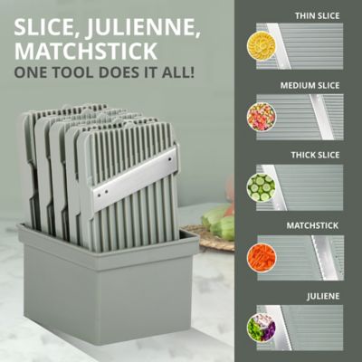 Image showing  Nutri Slicer Mandoline 5-in-1 Multi-Functional Portable Countertop Kitchen Mandoline