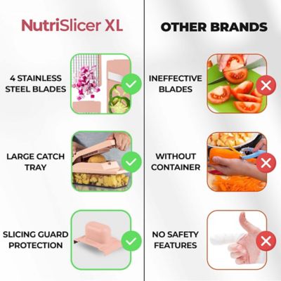 Image showing 5 th Granitestone Nutri Slicer XL 4 in.1-Portable Easy Storage Handheld Kitchen Slicer with Storage Container
