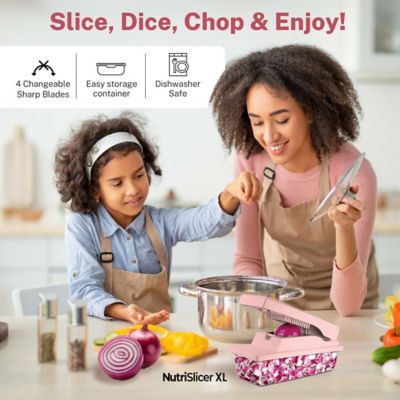 Image showing 6 th Granitestone Nutri Slicer XL 4 in.1-Portable Easy Storage Handheld Kitchen Slicer with Storage Container