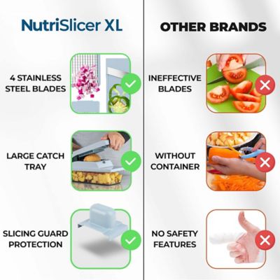 Image showing 5 th Granitestone Nutri Slicer XL 4 in.1-Portable Easy Storage Handheld Kitchen Slicer with Storage Container