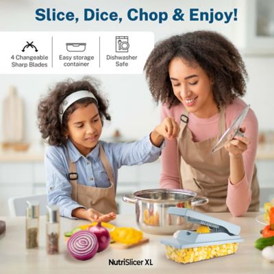 Image showing 6 th Granitestone Nutri Slicer XL 4 in.1-Portable Easy Storage Handheld Kitchen Slicer with Storage Container