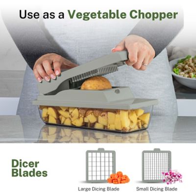 Image showing 3 th Granitestone Nutri Slicer XL 4 in.1-Portable Easy Storage Handheld Kitchen Slicer with Storage Container