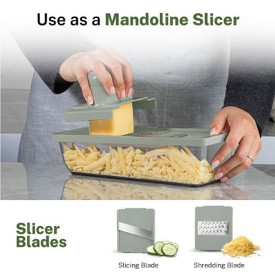 Image showing 4 th Granitestone Nutri Slicer XL 4 in.1-Portable Easy Storage Handheld Kitchen Slicer with Storage Container