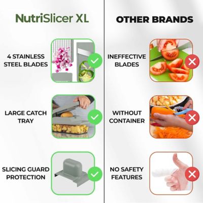 Image showing 5 th Granitestone Nutri Slicer XL 4 in.1-Portable Easy Storage Handheld Kitchen Slicer with Storage Container