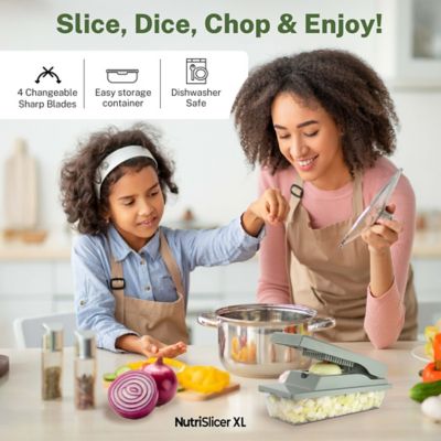 Image showing 6 th Granitestone Nutri Slicer XL 4 in.1-Portable Easy Storage Handheld Kitchen Slicer with Storage Container