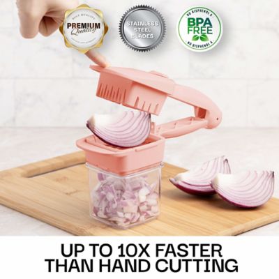 Image showing  Nutri Chopper 5-in-1 Compact Portable Handheld Kitchen Slicer with Storage Container