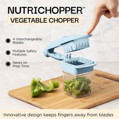 Image showing  Nutri Chopper 5-in-1 Compact Portable Handheld Kitchen Slicer with Storage Container