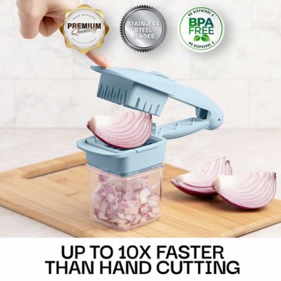 Image showing  Nutri Chopper 5-in-1 Compact Portable Handheld Kitchen Slicer with Storage Container