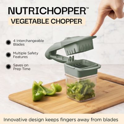 Image showing  Nutri Chopper 5-in-1 Compact Portable Handheld Kitchen Slicer with Storage Container