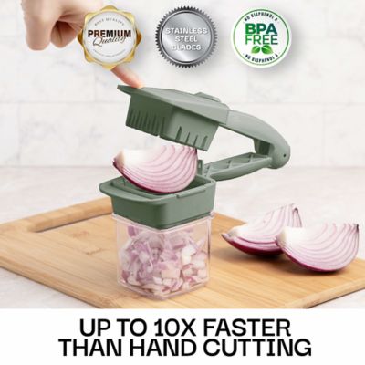 Image showing  Nutri Chopper 5-in-1 Compact Portable Handheld Kitchen Slicer with Storage Container