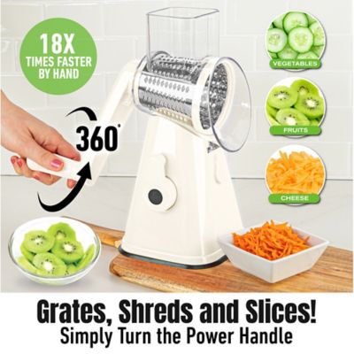 Image showing  NutriSlicer 3-in-1 Spinning/Rotating Mandoline and Countertop Food Slicer and Grater