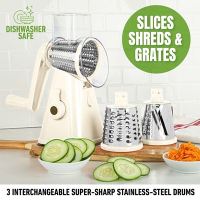 Image showing  NutriSlicer 3-in-1 Spinning/Rotating Mandoline and Countertop Food Slicer and Grater