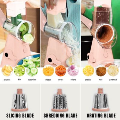 Image showing  NutriSlicer 3-in-1 Spinning/Rotating Mandoline and Countertop Food Slicer and Grater