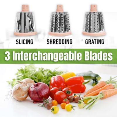 Image showing  NutriSlicer 3-in-1 Spinning/Rotating Mandoline and Countertop Food Slicer and Grater