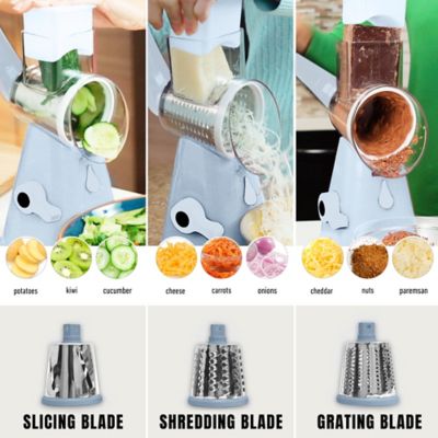 Image showing  NutriSlicer 3-in-1 Spinning/Rotating Mandoline and Countertop Food Slicer and Grater