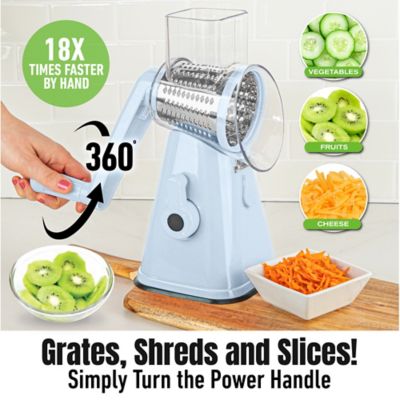 Image showing  NutriSlicer 3-in-1 Spinning/Rotating Mandoline and Countertop Food Slicer and Grater