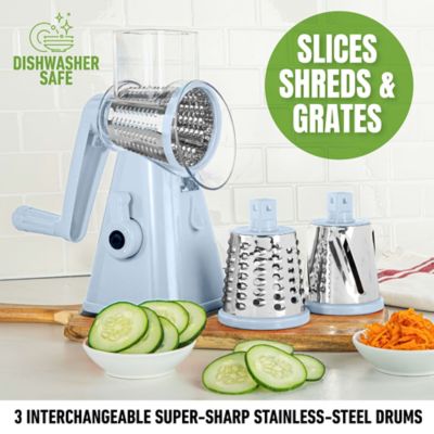 Image showing  NutriSlicer 3-in-1 Spinning/Rotating Mandoline and Countertop Food Slicer and Grater