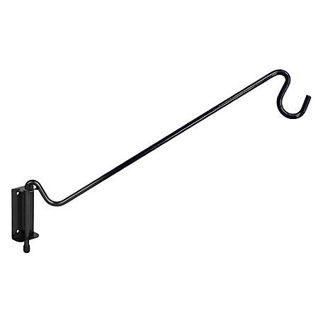 Planters Heavy Duty Extended Reach Wall Mounted Deck Hook Wall Pole Lanterns Wind Chimes and More,Black Suet Baskets Wall Bracket Direction and Length Adjustable Plant Bracket for Bird Feeders 