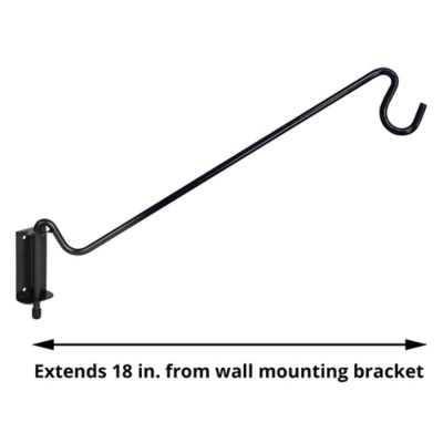 Image showing  Multi-Position Wall Mounting Bird Feeder Bracket, 18 in., Black