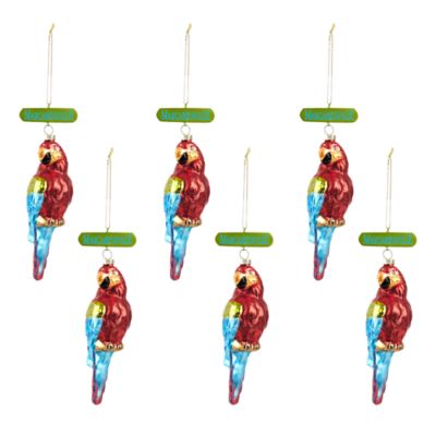 Image showing  Margaritaville Parrot Ornament (Set of 6)