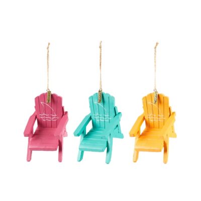 Melrose International Margaritaville Adirondack Chair Ornament (Set of 3)