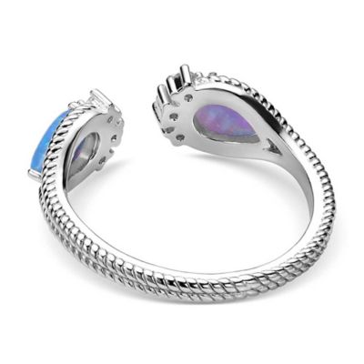 Image showing  Blue Opal Flare Ring